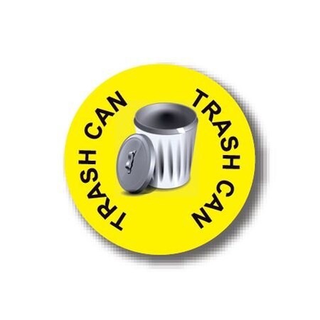 Ergomat 17in CIRCLE SIGNS - Trash Can DSV-SIGN 289 #6066 -UEN